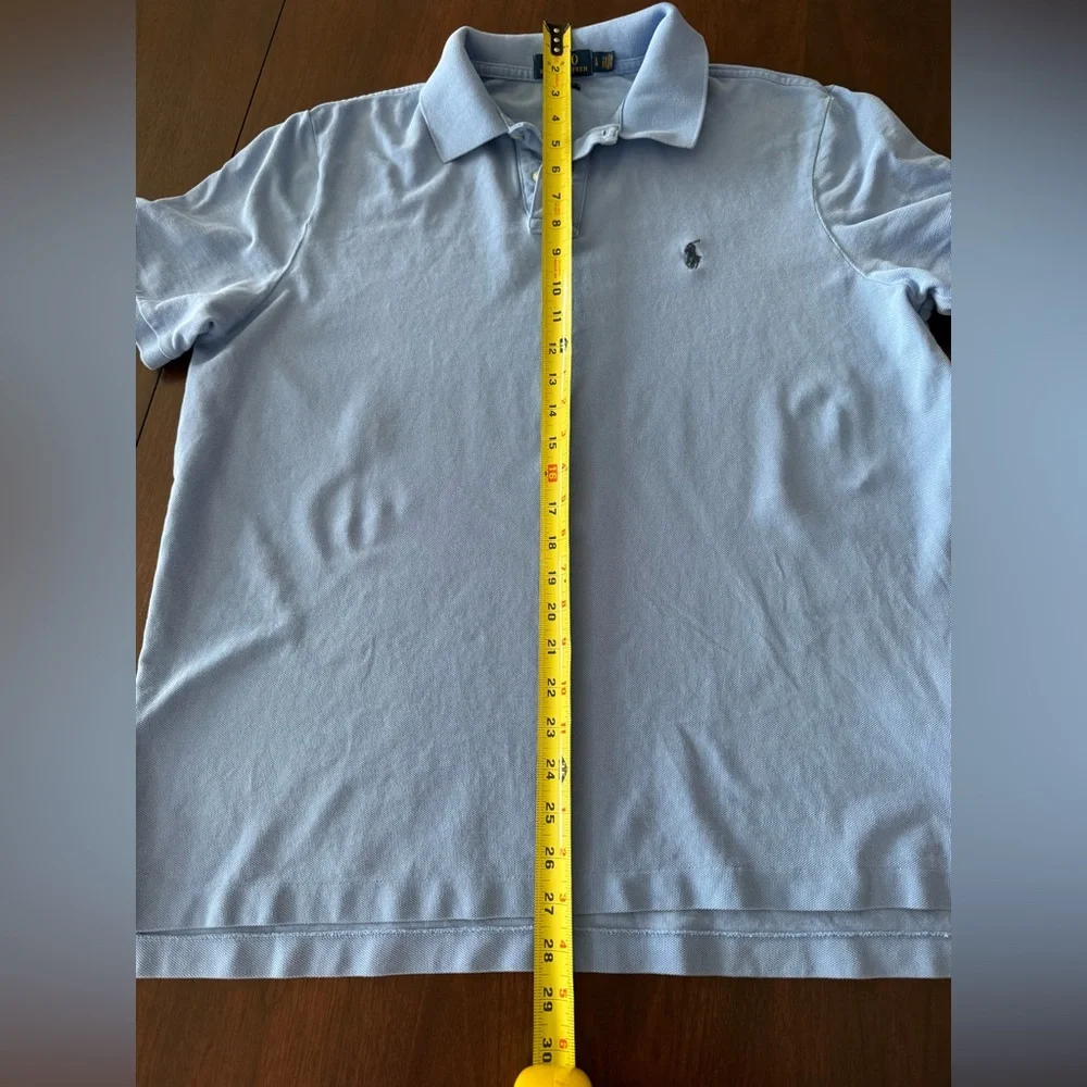 Polo Ralph Lauren | Size Large | Mens Light Blue Solid Polo Short Sleeve Spring